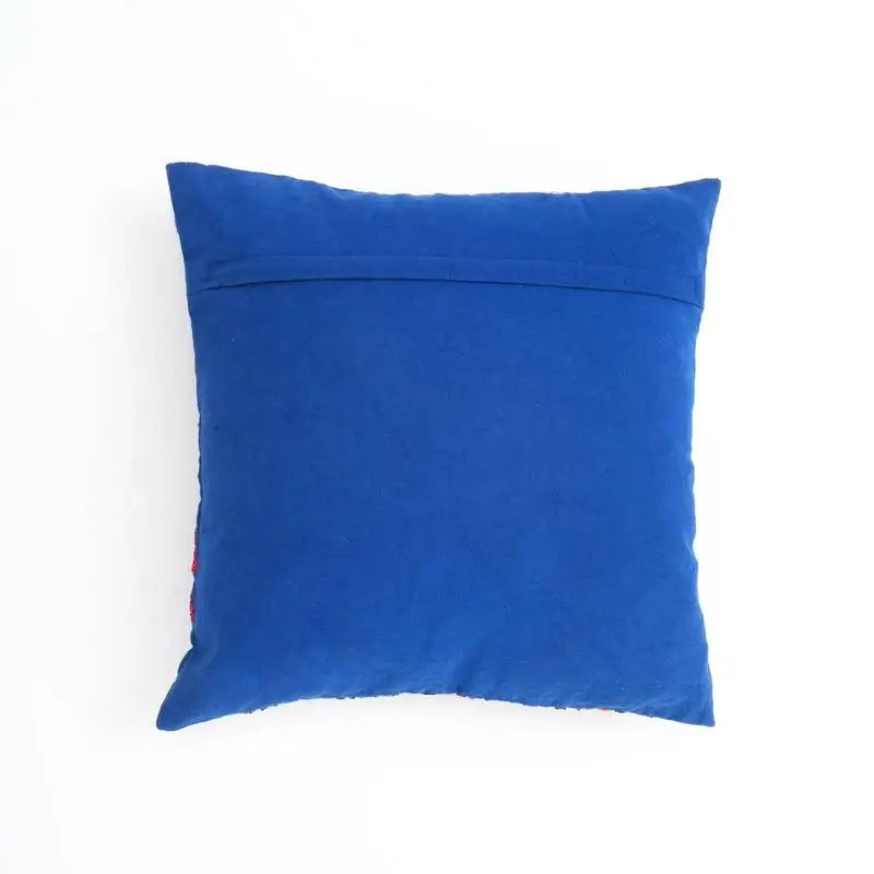 Blue Cotton Embroidered 18x18