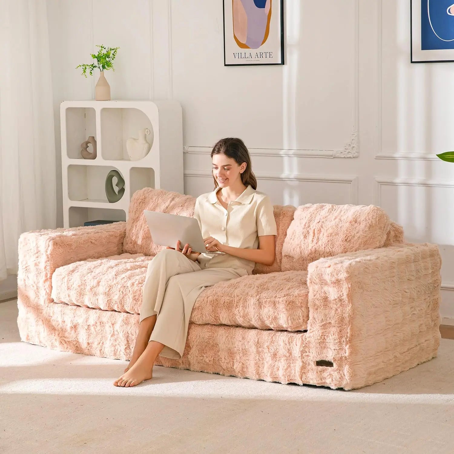 3-Seater Couch Boneless Tuffed