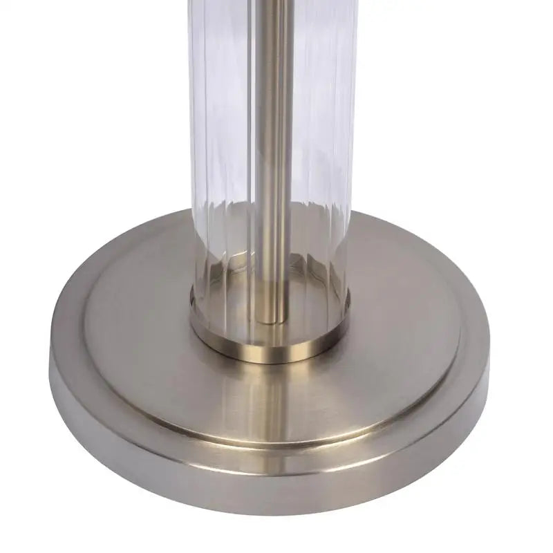 Brushed Nickel Lamp Clear Glass
