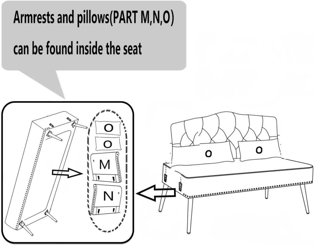 Pink 55-inch Velvet Loveseat