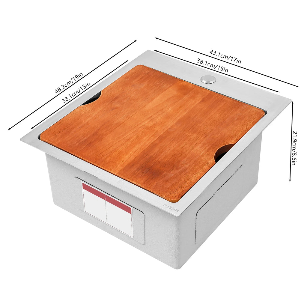 Kitchen Sink Stainless workstation Cutting Board