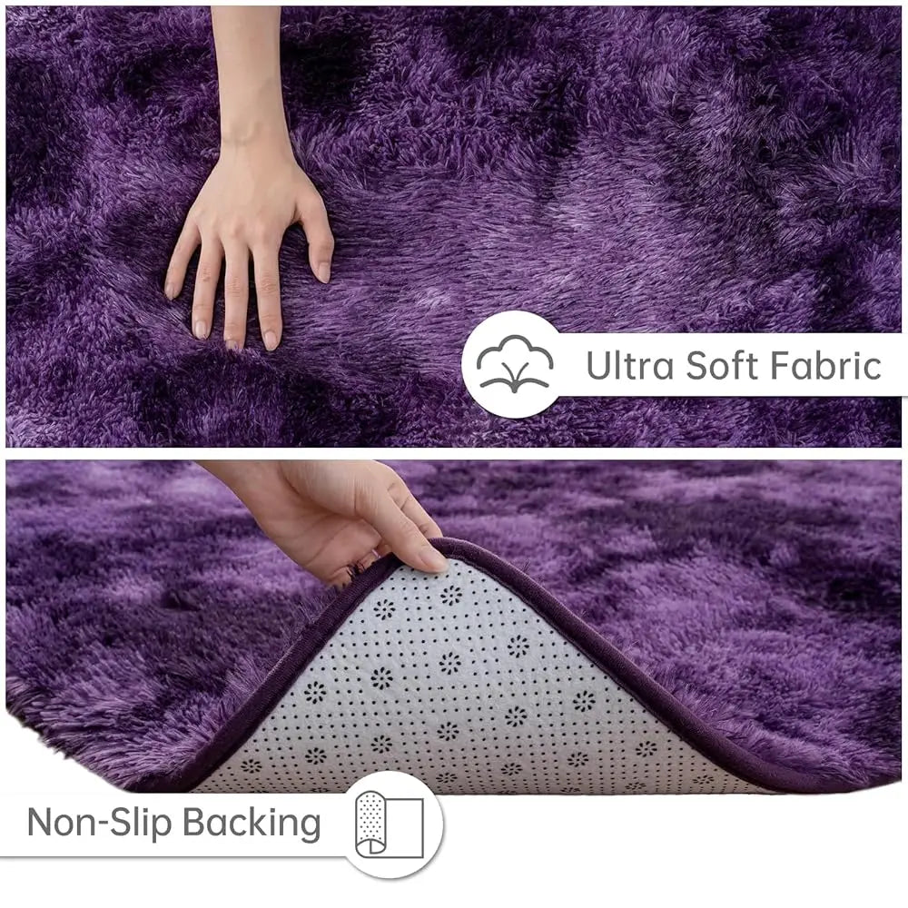 Fluffy Purple Rug 6X9 Shag