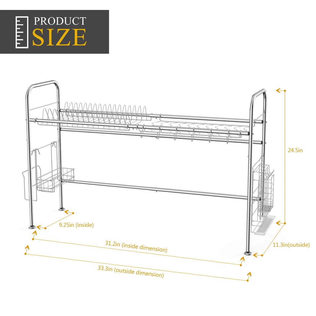 2Tier Dish Rack Stainless Steel
