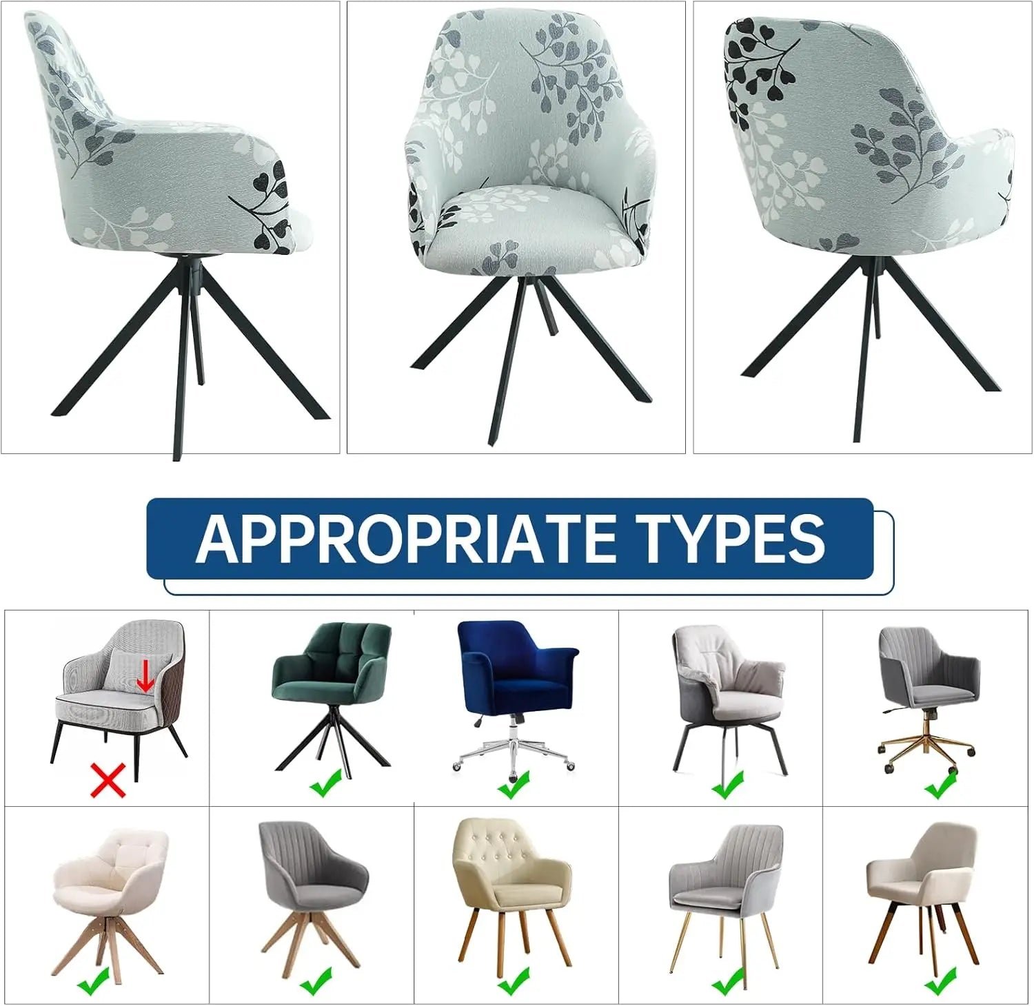 Swivel Armchair Cover Stretch