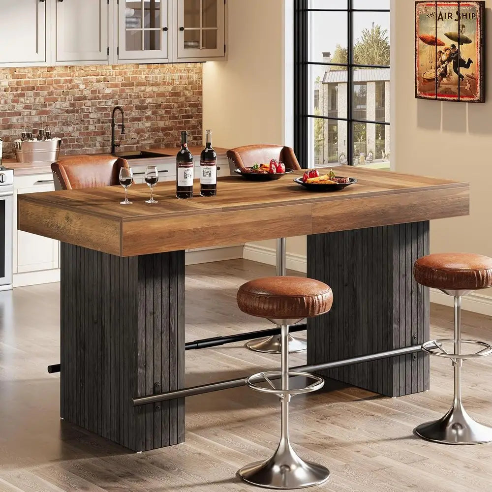 62.2 Industrial Style Counter Height Bar