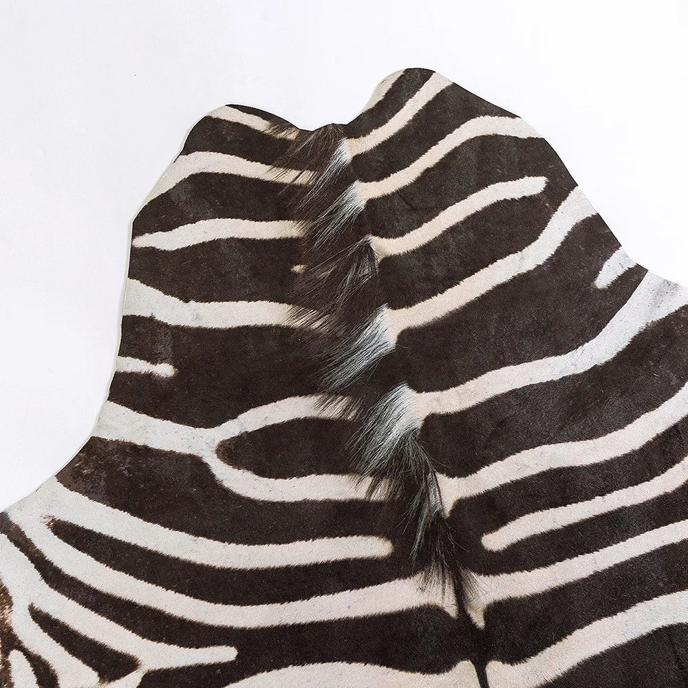 5x6 Zebra Print Faux Skin Cowhide