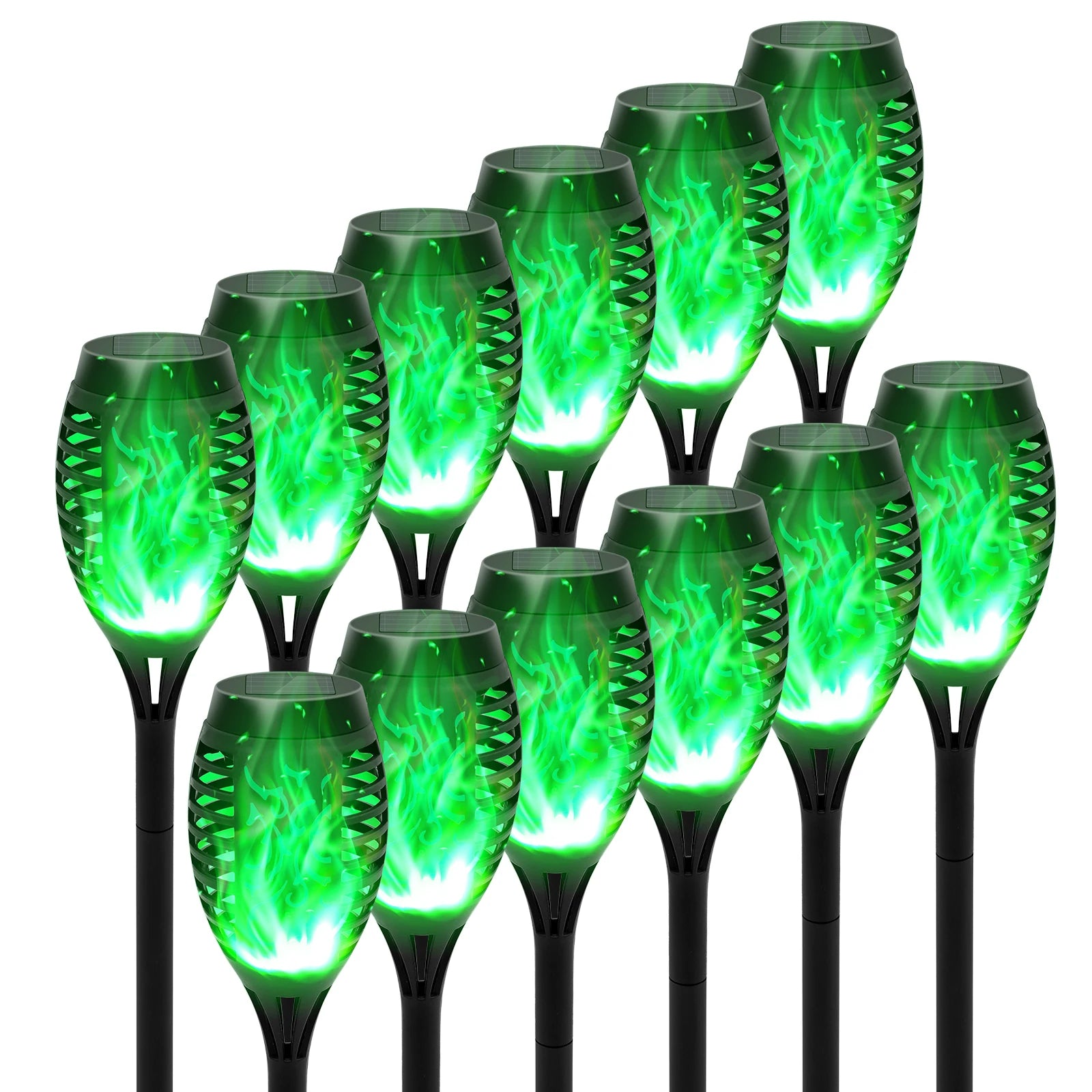 4/6/8/12 Solar Flame LED Torch Light