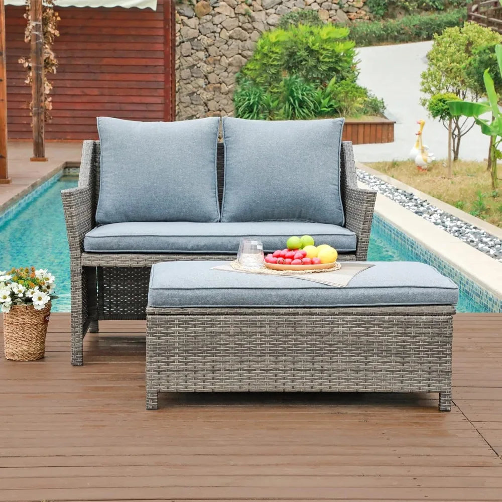 Casual Whicker 2-Piece Patio Set