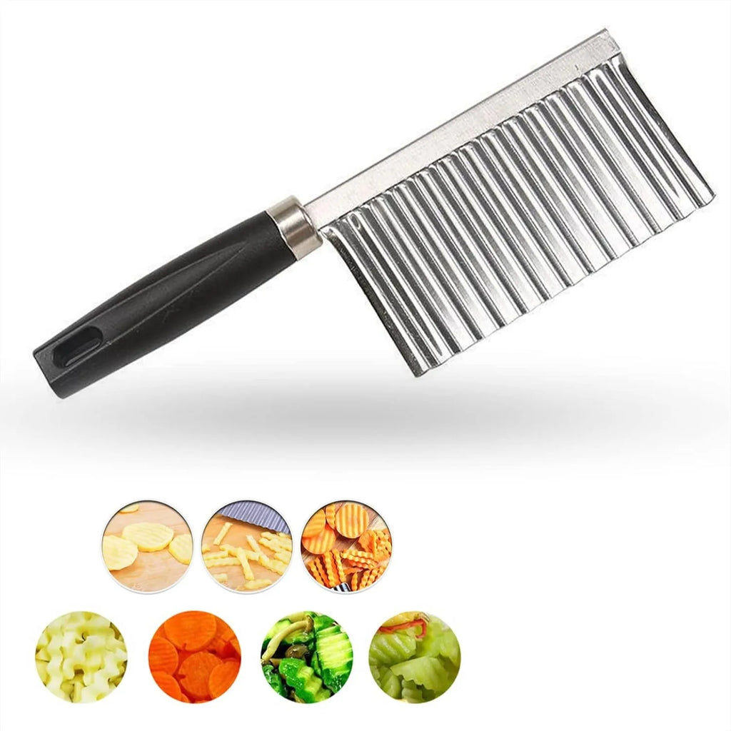 Crinkle Cutter Knife Stainless Vegetable