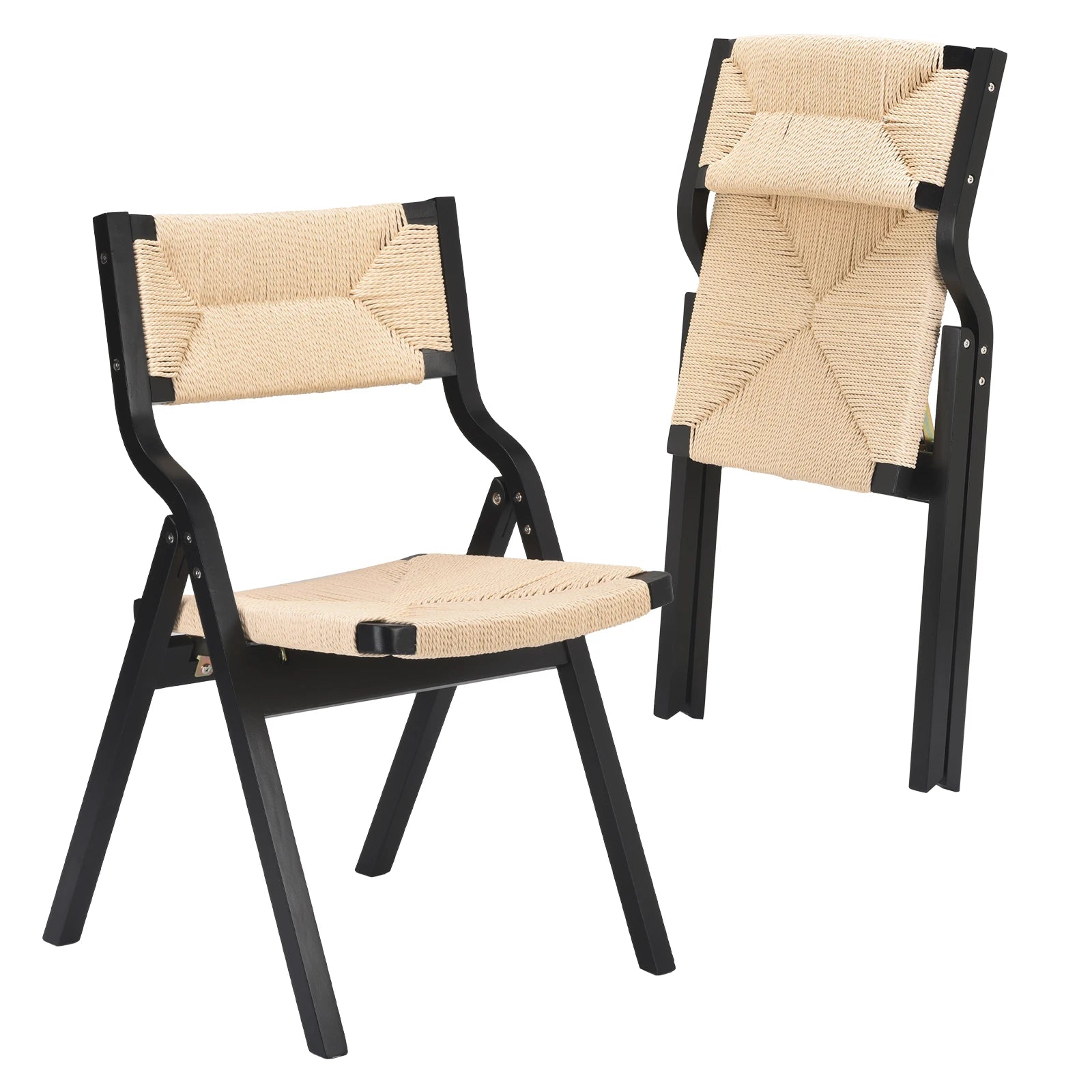 2 Wood Folding Stackable