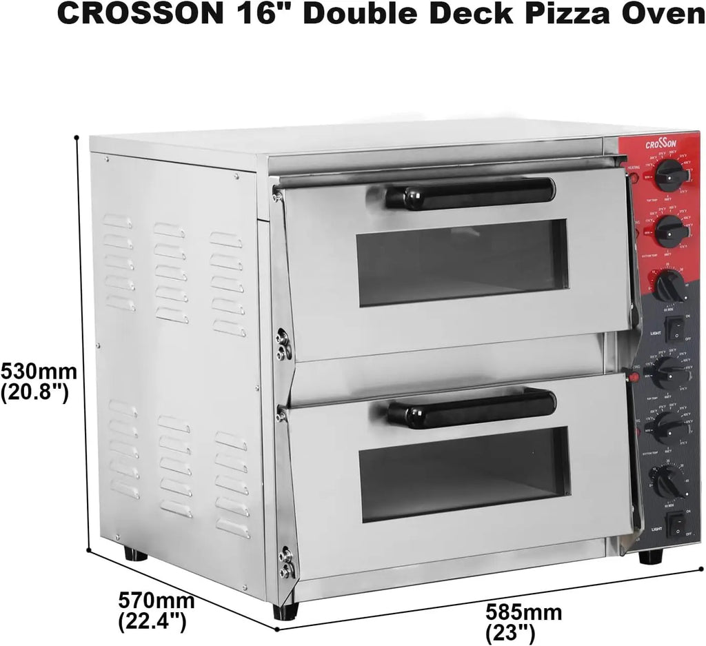 Commercial 16' Electric Pizza Oven Dual Deck