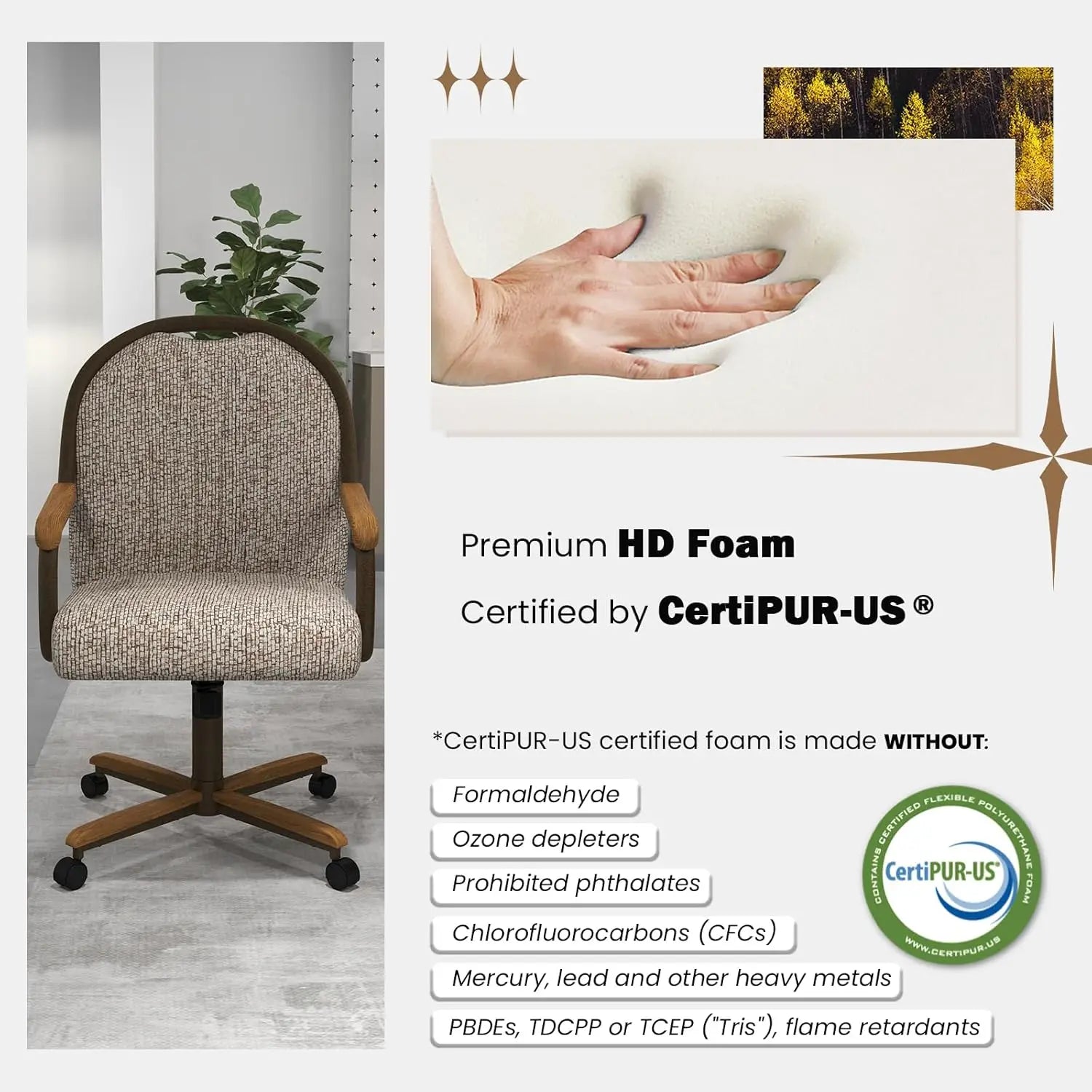Casual Dining Chair Classic Swivel