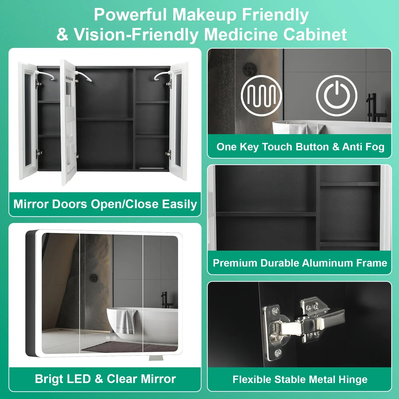 LED Lighted Medicine Cabinet