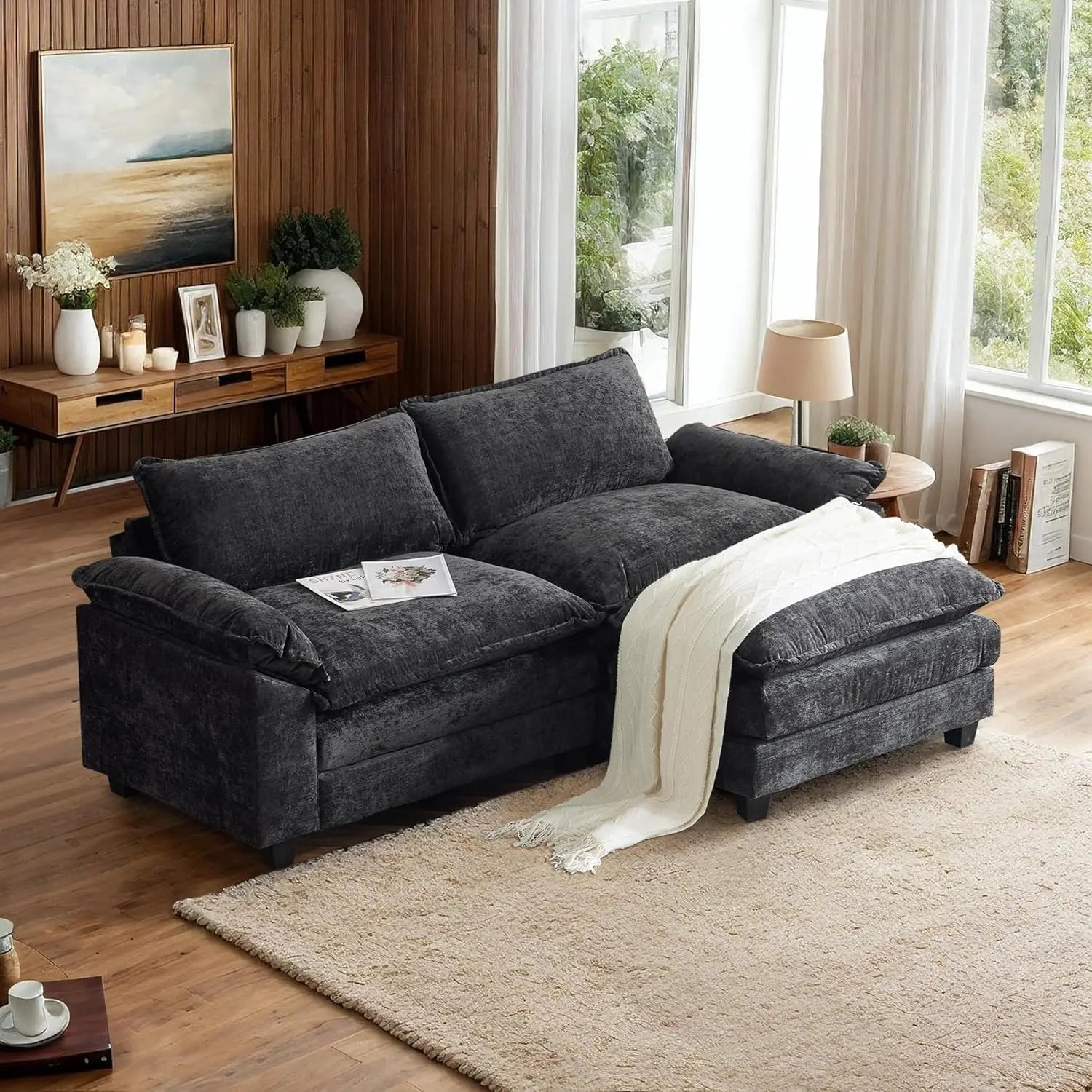 87" Convertible Sectional L-Shaped