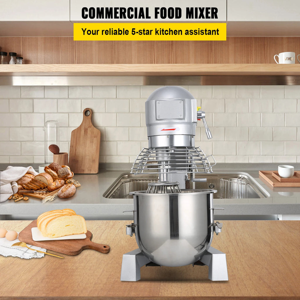 Commercial Food Mixer 10Qt 450W 3 Speeds Adjustable