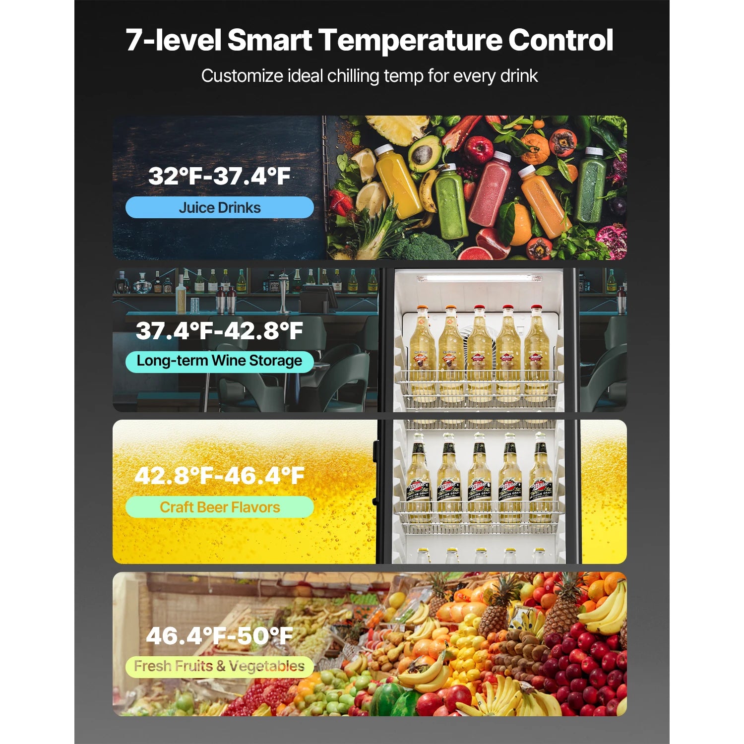 Commercial Merchandiser Refrigerator Glass Door Display