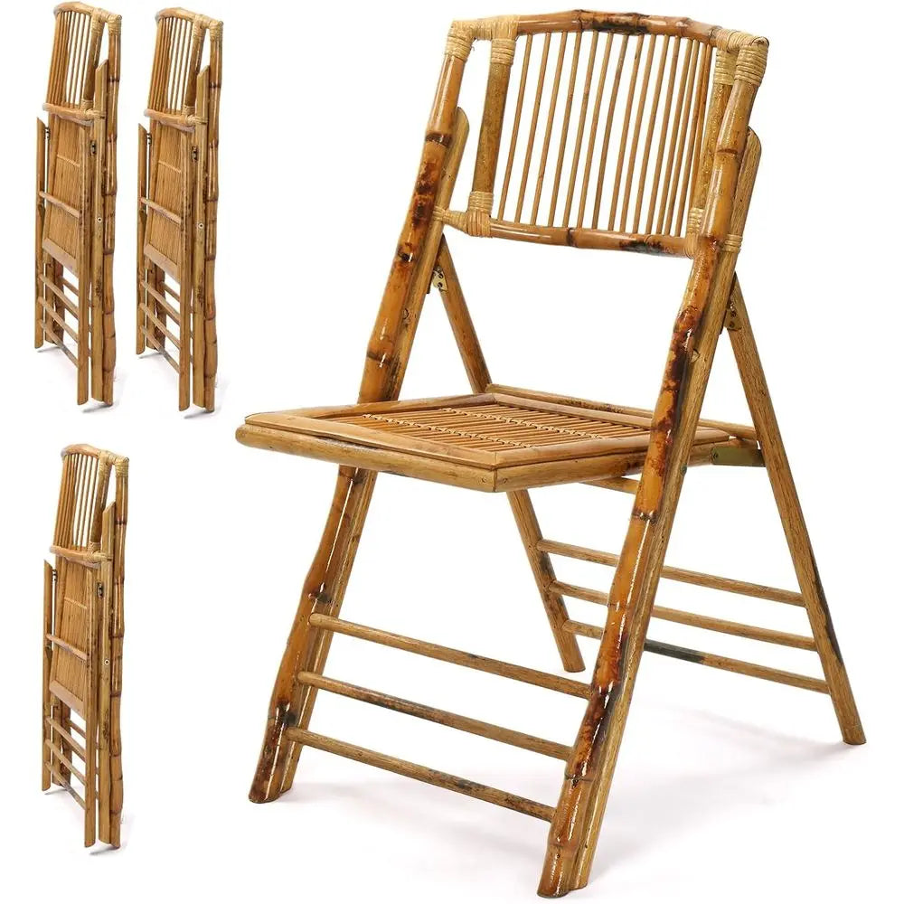 Vintage Bamboo Folding Chairs 4
