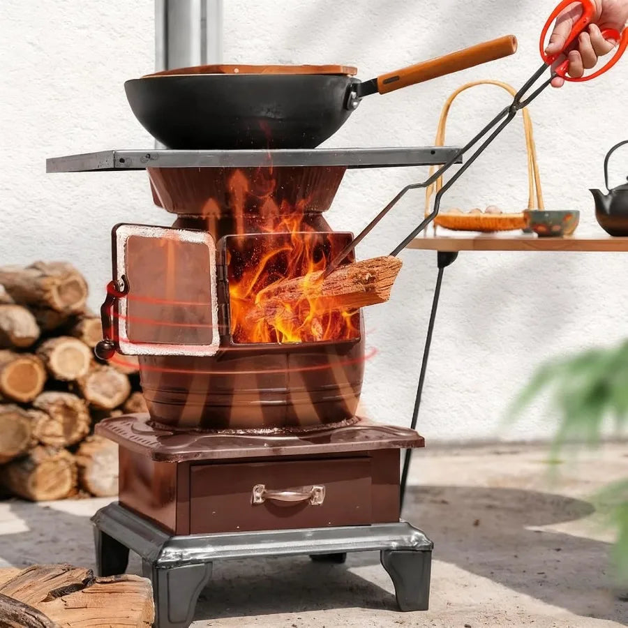 Indoor Wood-Burning Heating Stove