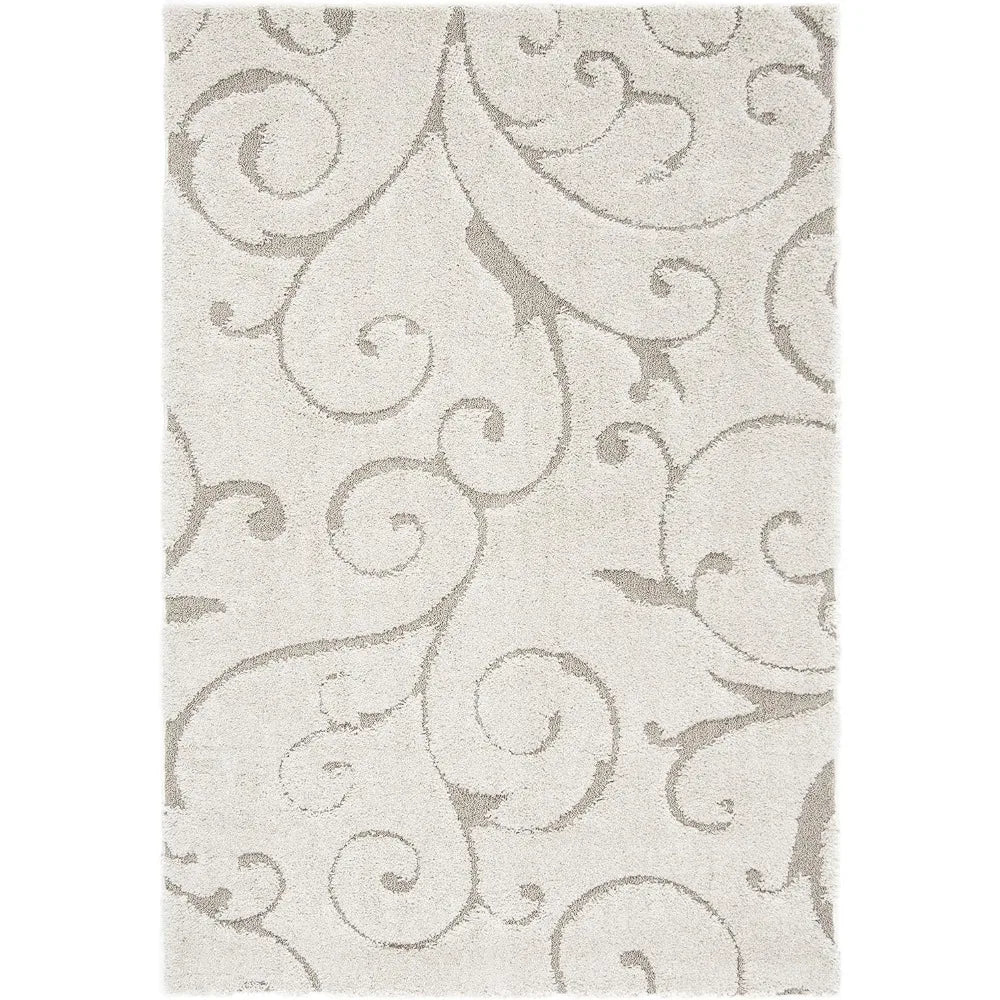 5'3x7'6 Cream/Beige Scroll