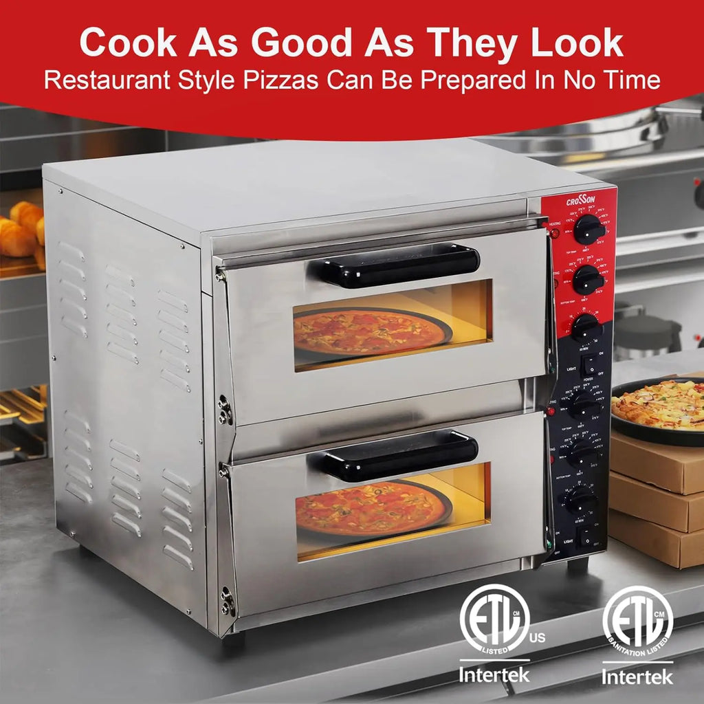 Commercial 16' Electric Pizza Oven Dual Deck