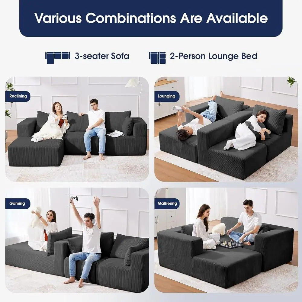 135'' Modular Sectional U-Shaped