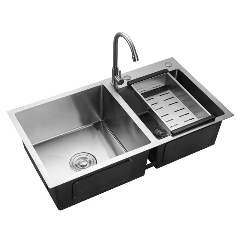 Stainless Double w/Drainer Deep