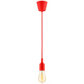 4 Pack Socket Pendant Light Red