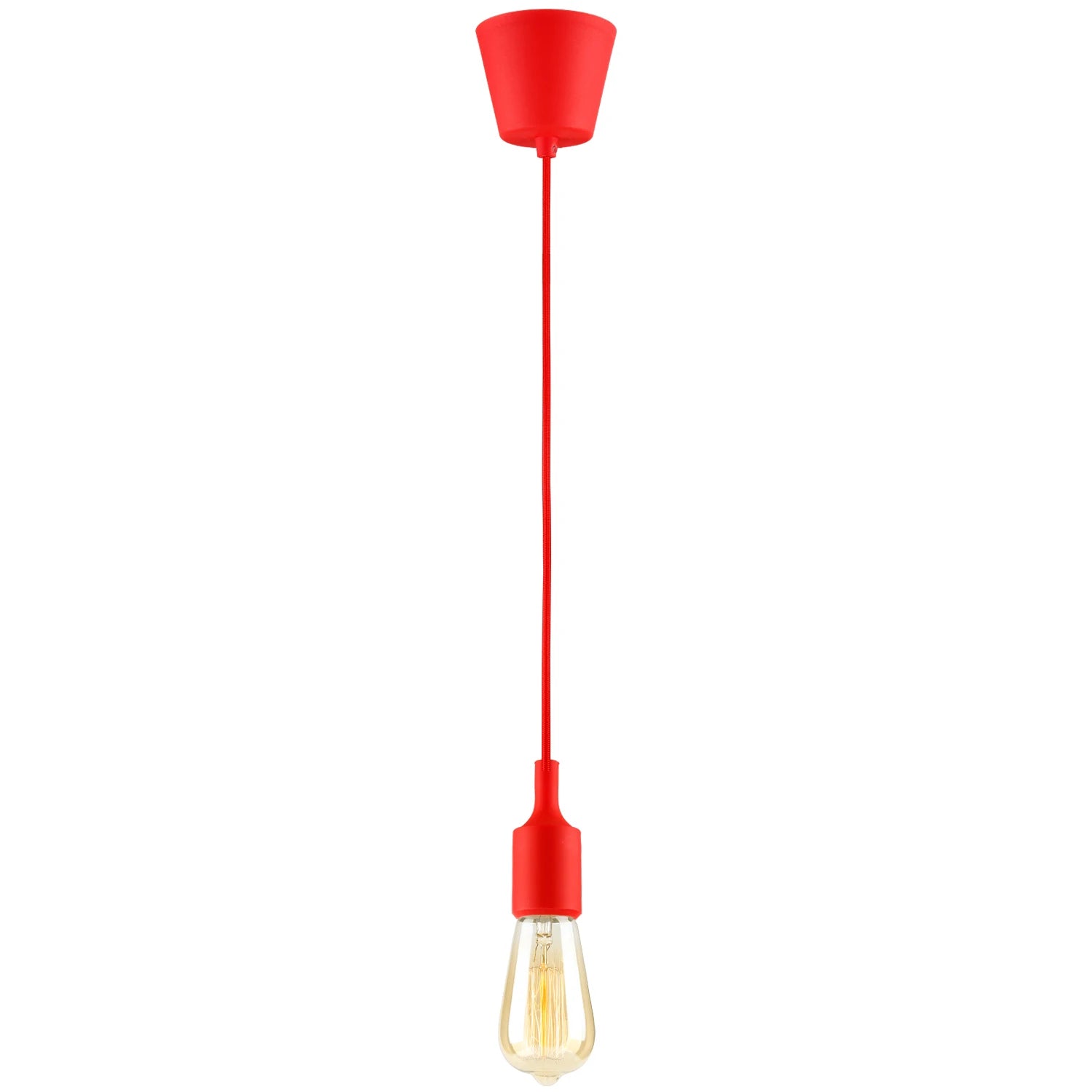 4 Pack Socket Pendant Light Red