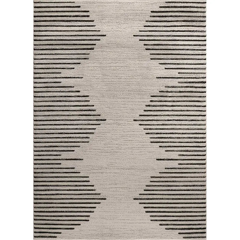5x7 Bohemian Stripe Cream/Black