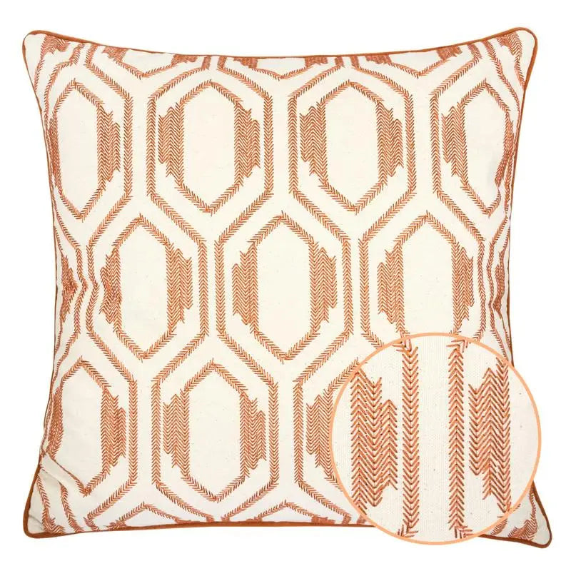 Geometric Embroidered Cotton