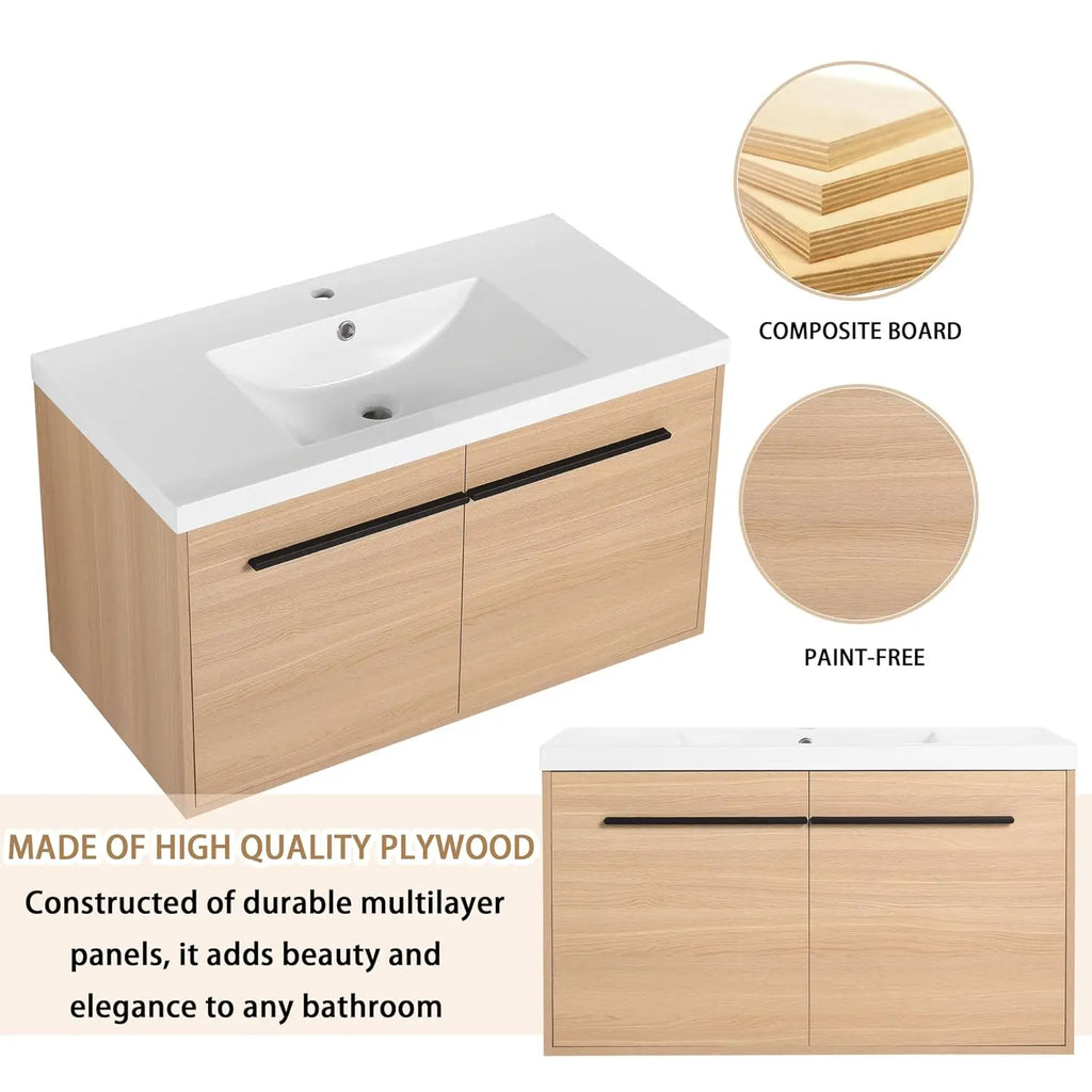 36" Floating Bathroom Vanity with Sink