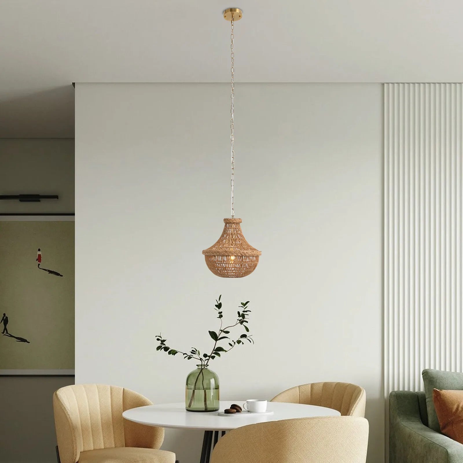 60W Chain Woven Country Chandelier