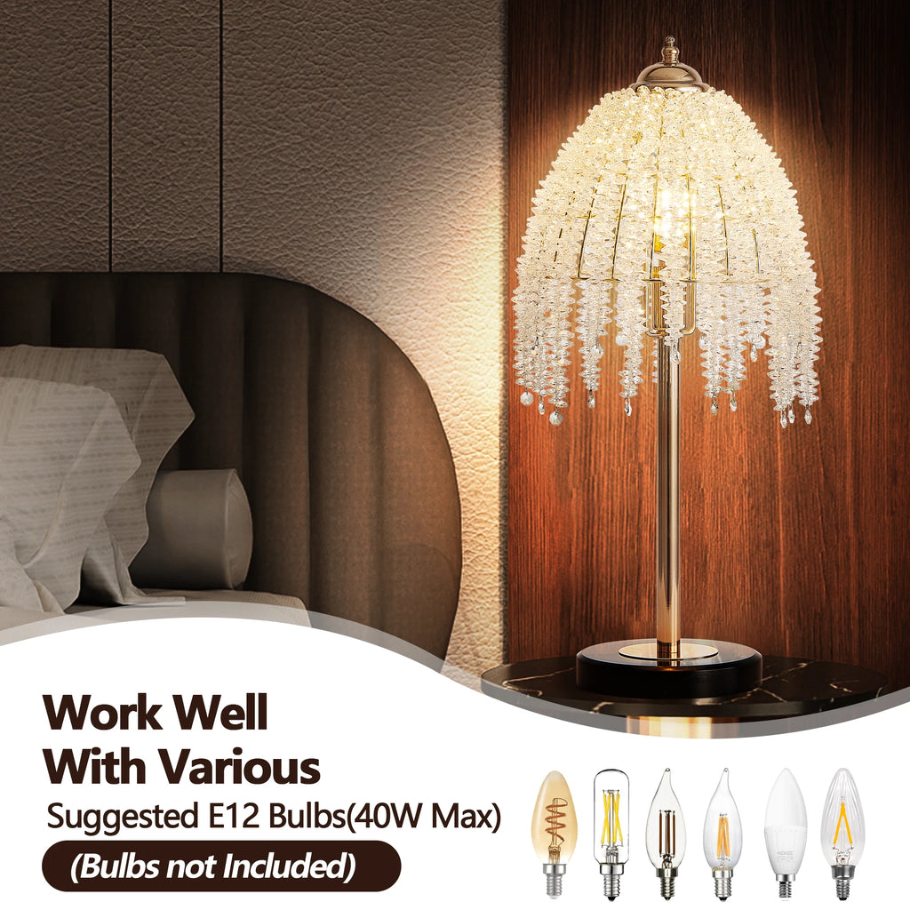 Elegant Vintage Crystal  Lamp
