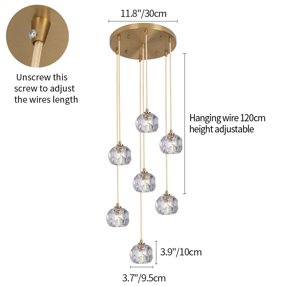 Modern 7 Crystal  Chandelier