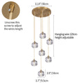 Modern 7 Crystal  Chandelier