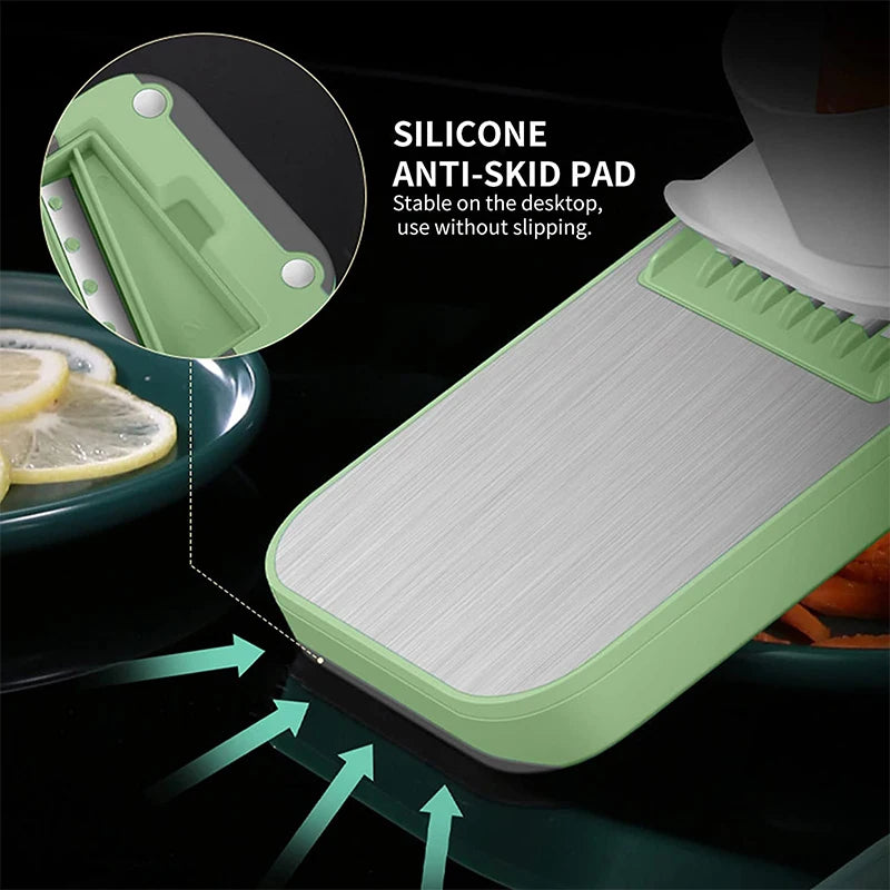 6 in 1 Vegetable Slicer Mandoline Interchangeable Blades