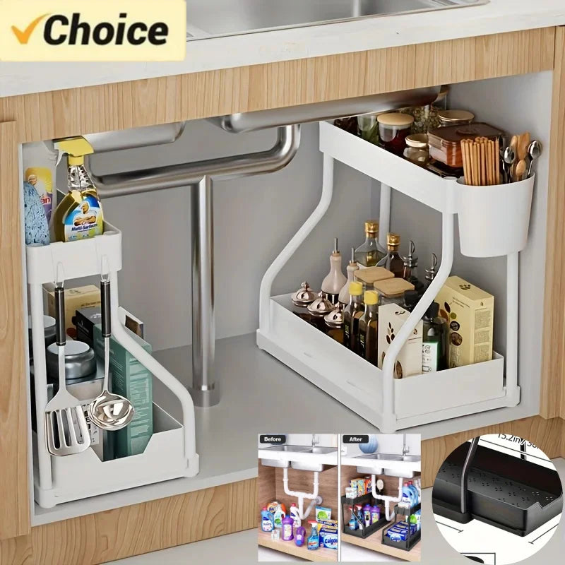 Under Sink Organizer/Pull Out Storage/Large Capacity