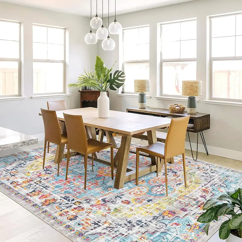 Boho Area Rug 5X7 Washable