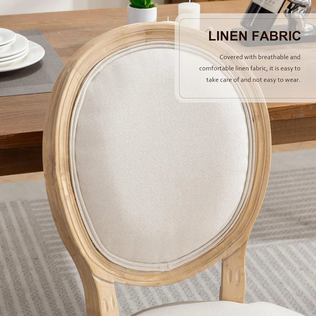 6 Upholstered French Country Oval