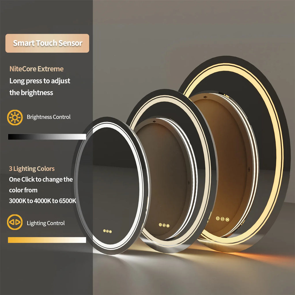Oval LED Bathroom Mirror Dimmable