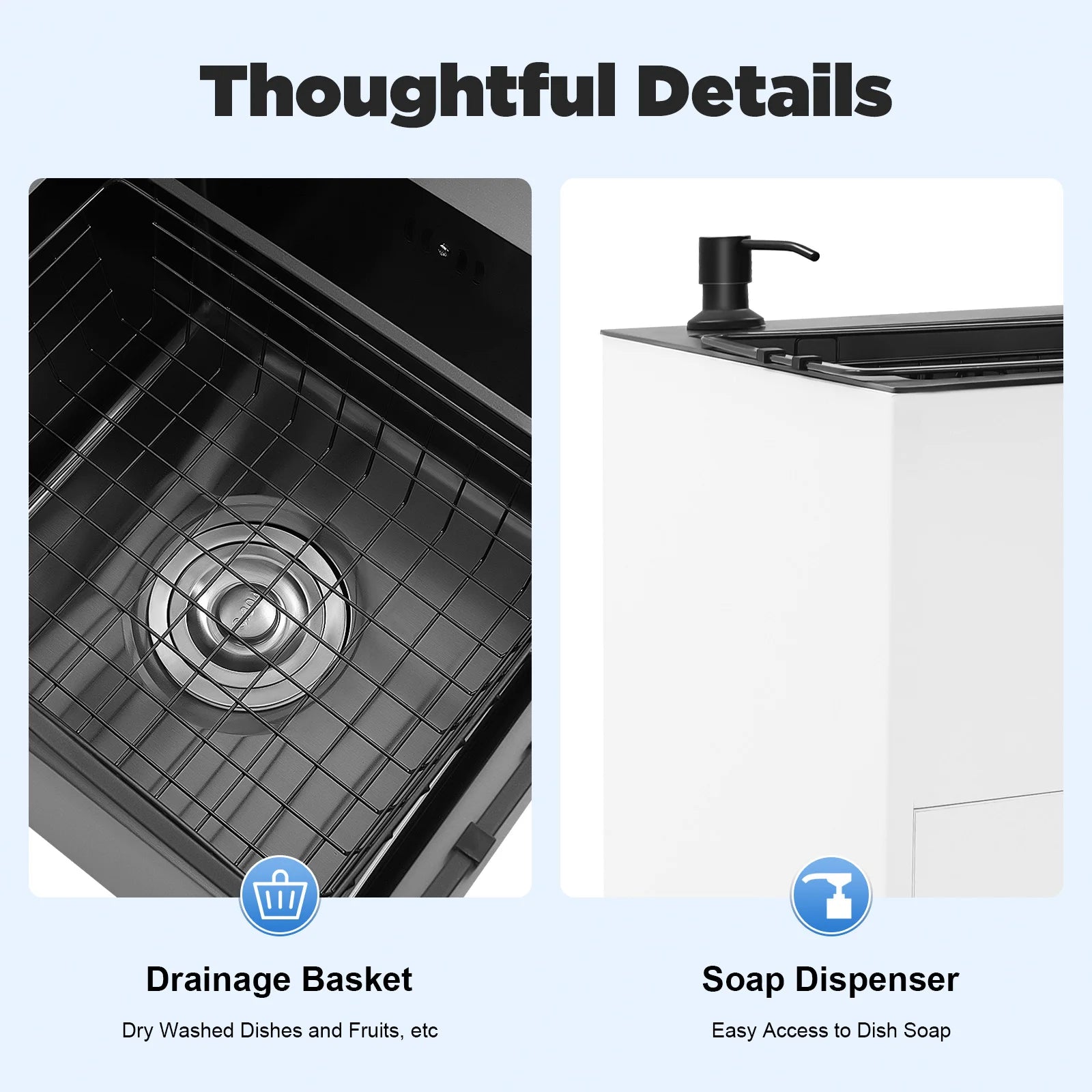 Pull Out Faucet 30" Freestanding Stainless Double