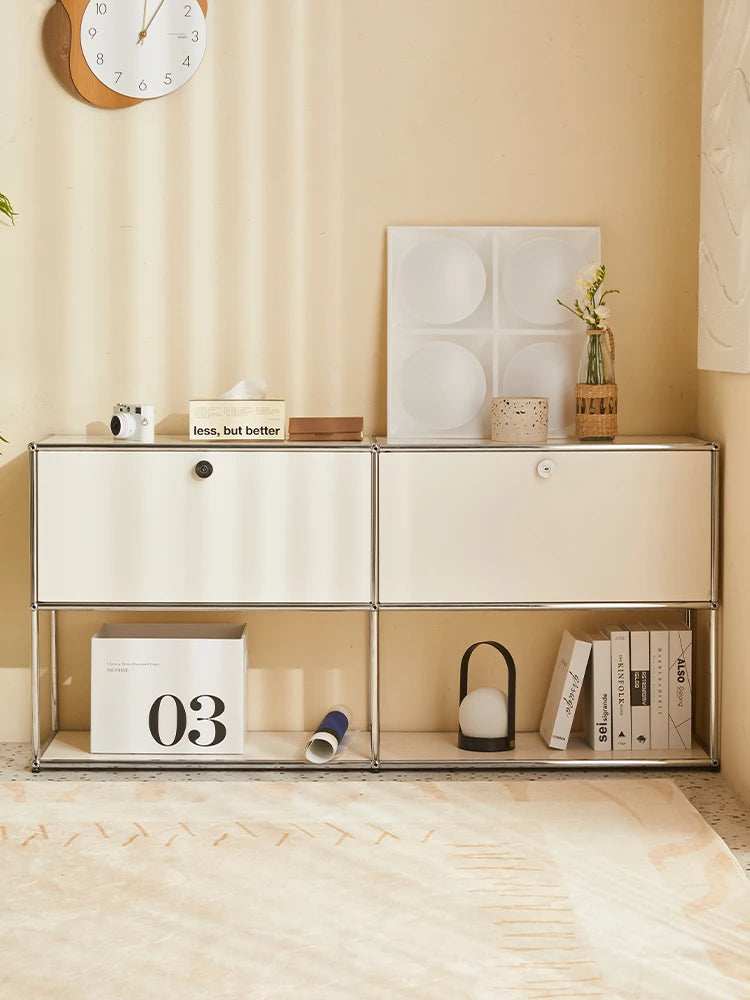 Metal TV Stand W/Cabinets