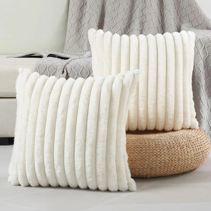 Faux Rabbit Fur Cushion Cover