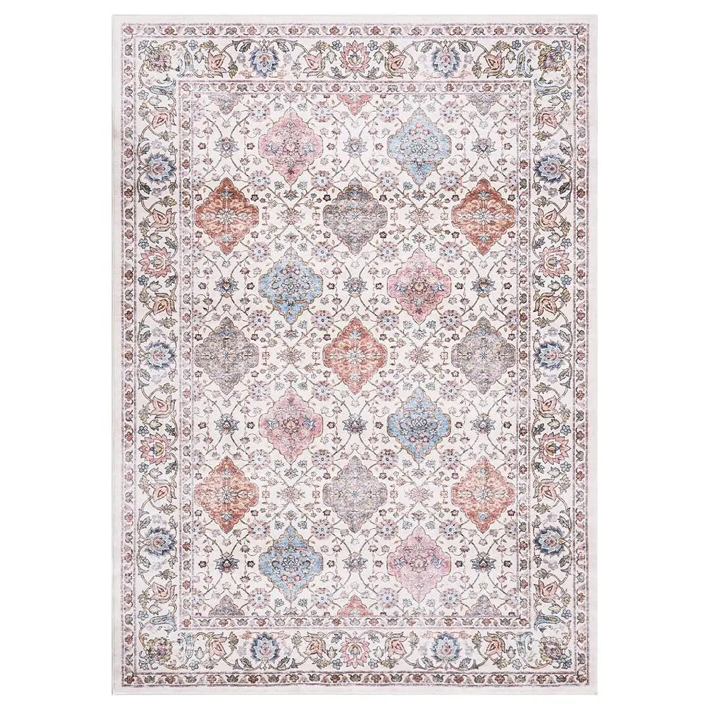 9x12  Washable Oriental Vintage Floral