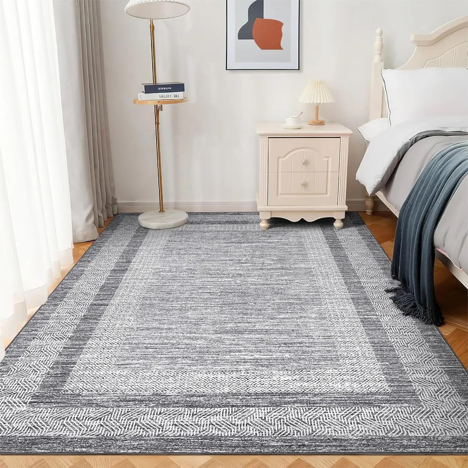 6x9 Washable Modern Abstract Soft