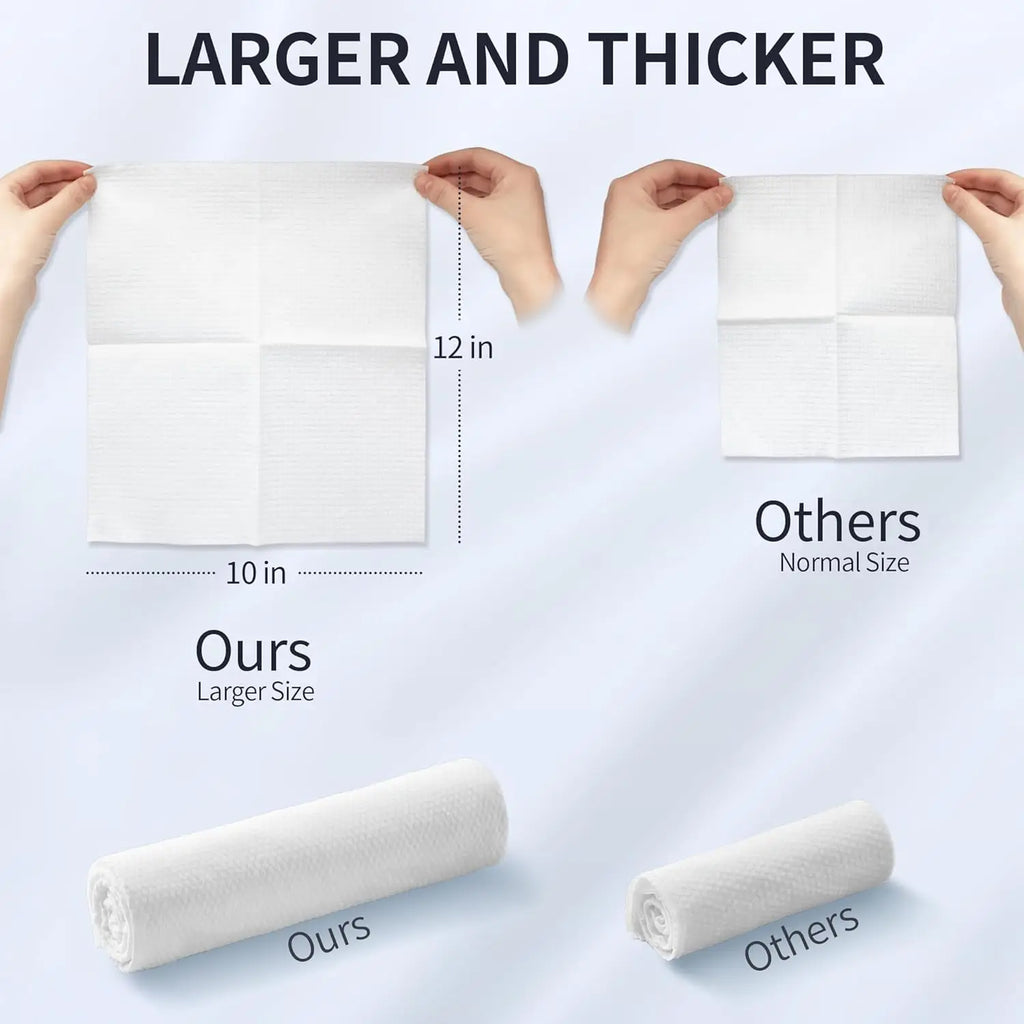 XL Disposable Face Towels 10x12in, 50ct