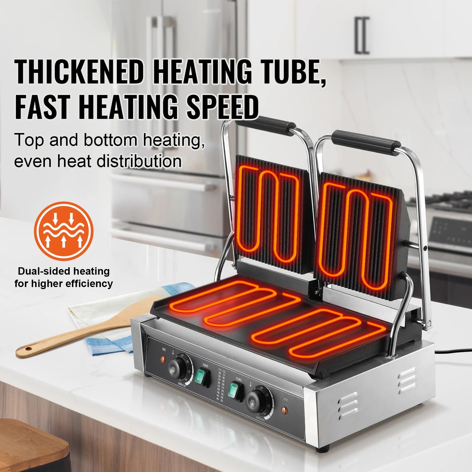 Commercial Panini Grill 3600W Electric Sandwich Maker