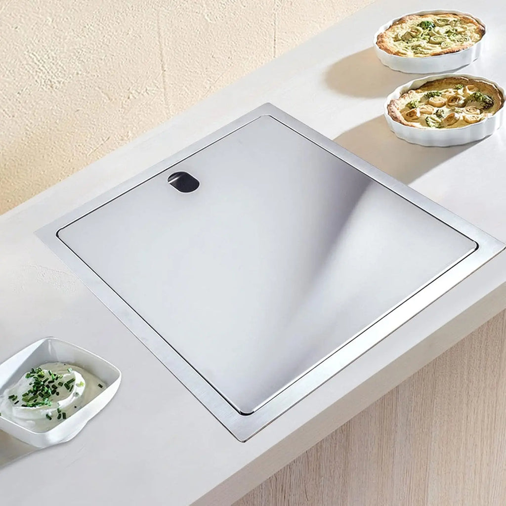 Drop In Hidden Kitchen/Bar Sink Stainless w/lid