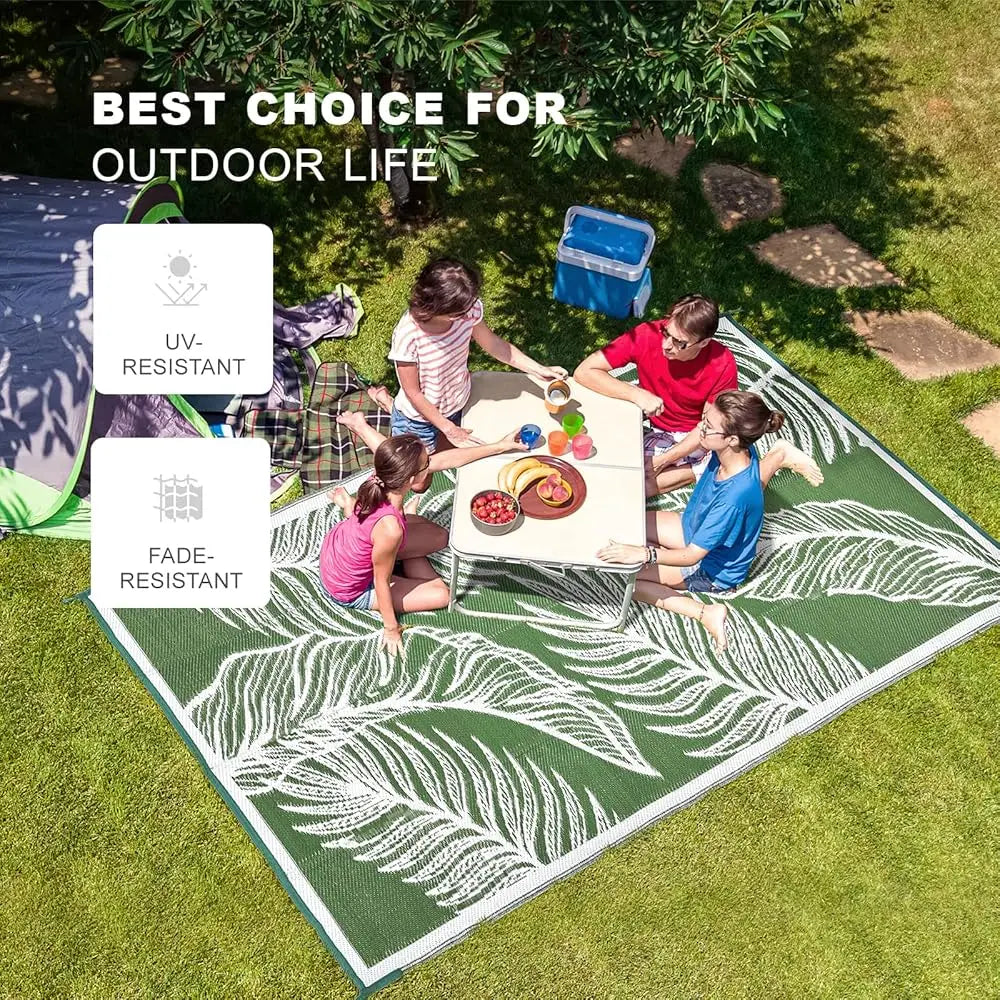 Outdoor Rug, 9X12Ft Waterproof