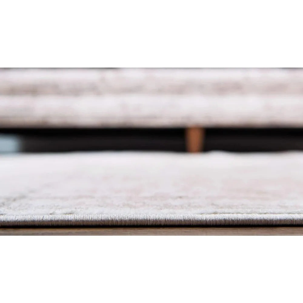 Elegant 7' 1 x 10' Rectangle Light Beige/Ivory
